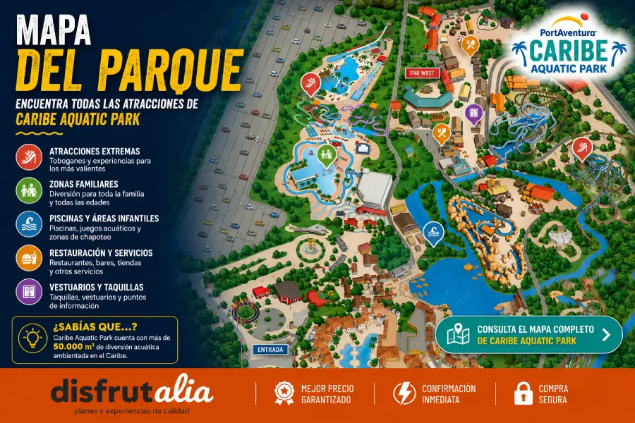 Portaventura Caribe Aquatic Park - Mapa